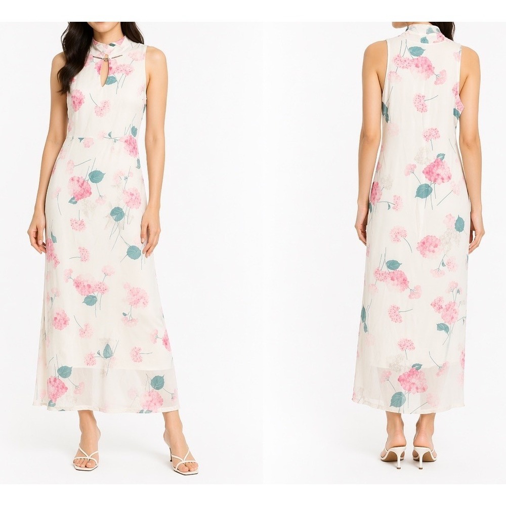 Blue And Pink Floral Dress Size 3